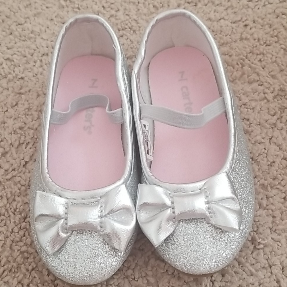 Silver Glitter Dress Shoes